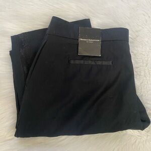 Behnaz Sarafpour Black Tie Pants w/lace panels Sz 13